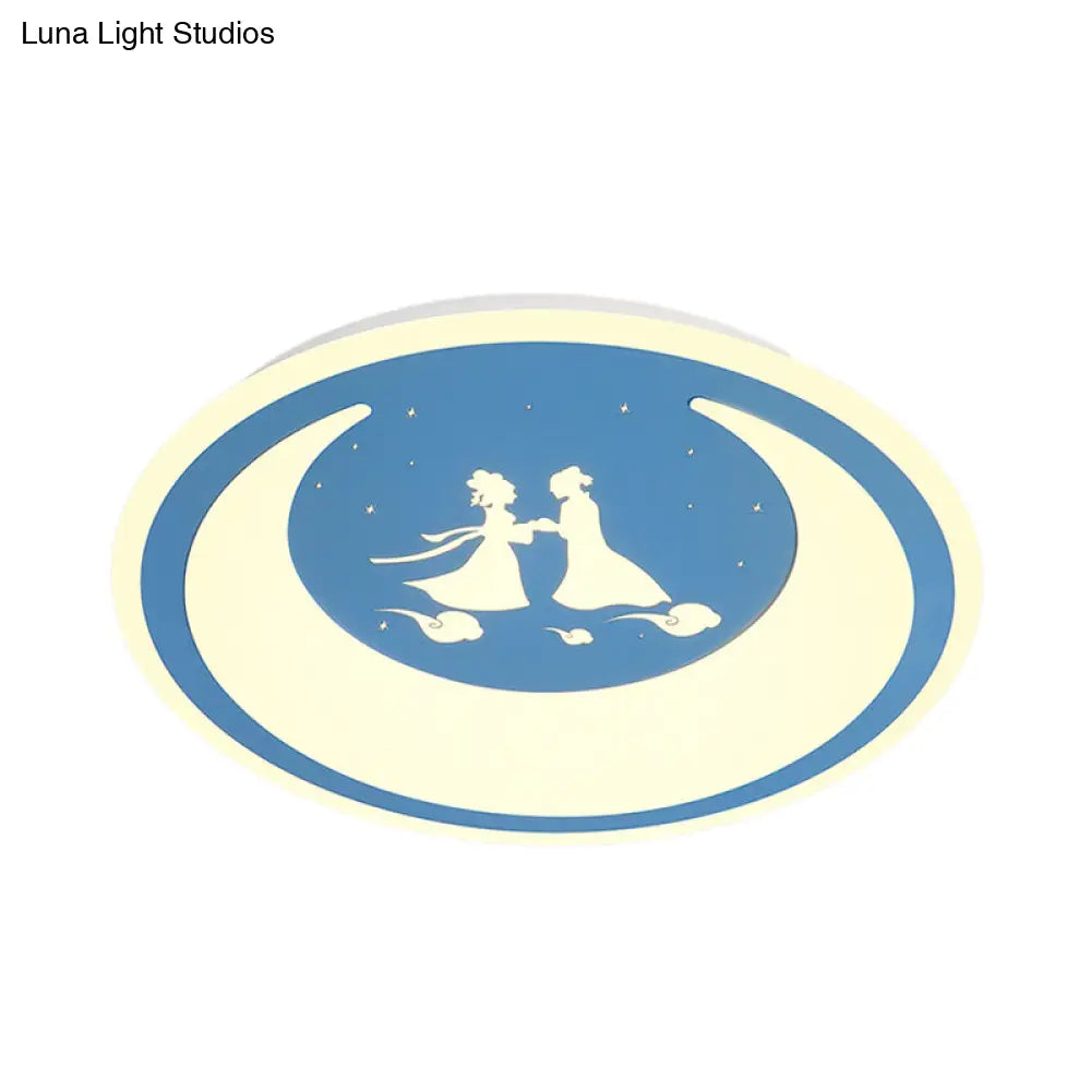 DecorBites™ Chinese Valentine's Day LED Flush Ceiling Light - Romantic Acrylic Lamp for Kid's Bedroom