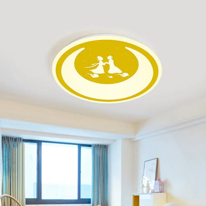 DecorBites™ Chinese Valentine's Day LED Flush Ceiling Light - Romantic Acrylic Lamp for Kid's Bedroom