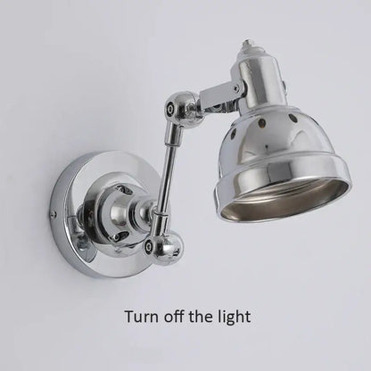 Chrome amber adjustable folding industrial wall spotlight with chrome finish and classic design for dining room decorbites adjustable folding