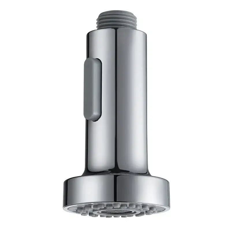 Chrome and black kitchen faucet small shower head replacement with chrome finish and gray plastic trigger handle