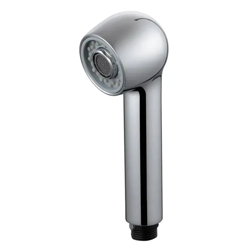 Chrome and black kitchen faucet small shower head replacement with chrome pull-out sprayer and multiple spray nozzles