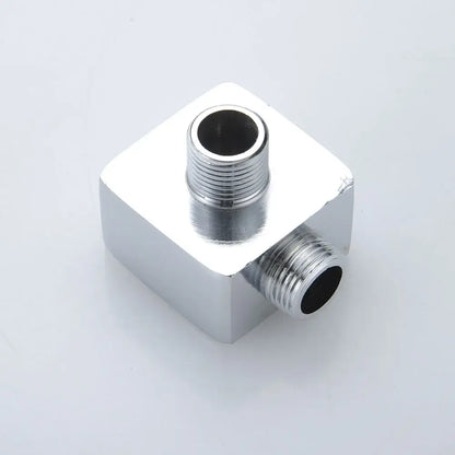 Chrome brass diverter valve water separator tee adapter with chrome finish and two threaded ports for shower use
