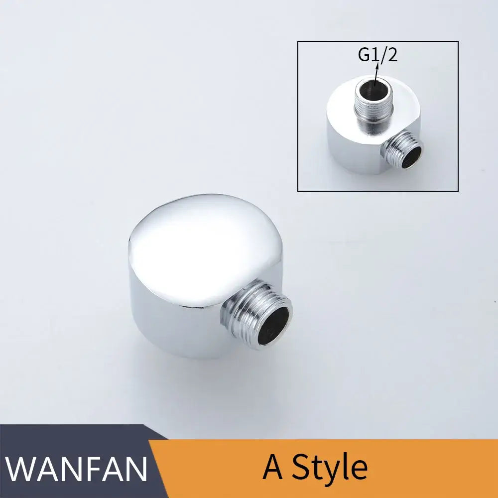 Chrome brass shower diverter valve water separator tee bathroom adapter by wanfan with chrome finish and g1/2 fittings threaded connections