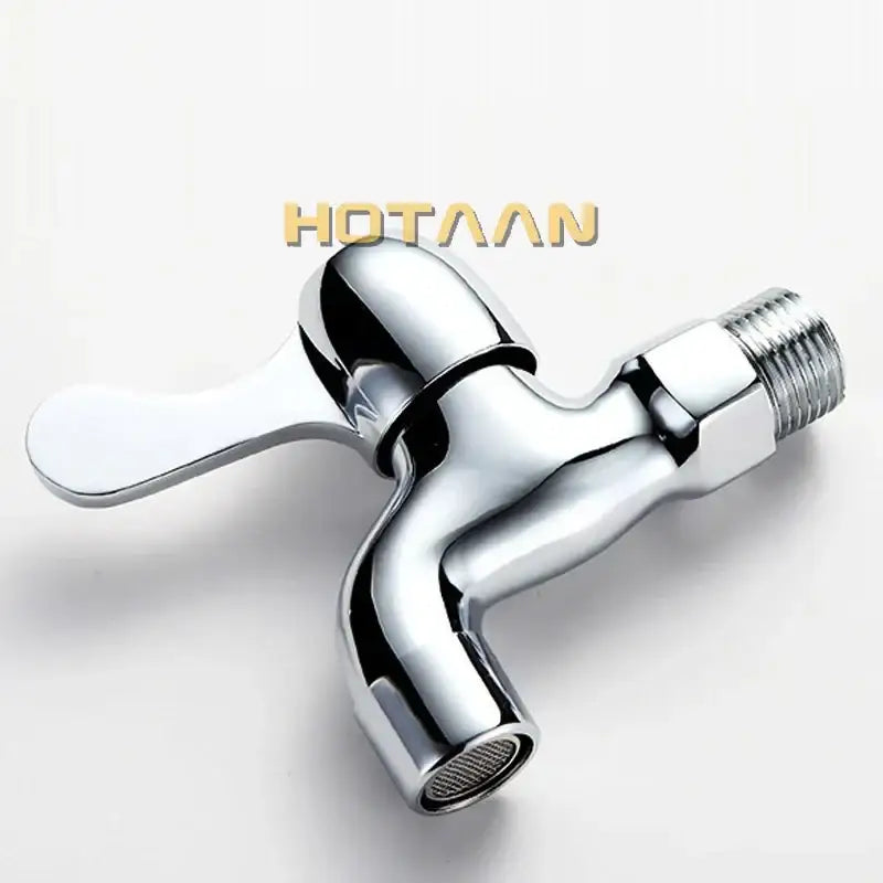 Chrome finished hotaan brand bibcock faucet with brass washer tap and curved spout for outdoor use by decorbites brass washer