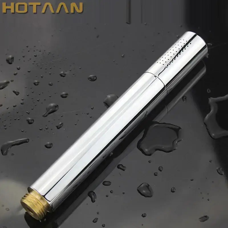 Chrome brass water saving handheld shower head with shiny chrome finish and brass threaded base for bathroom use