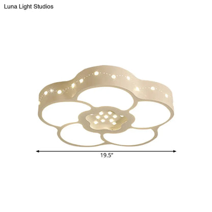 Lámpara de techo LED DecorBites™ Chrome Crystal con diseño de flor/luna Simplicity