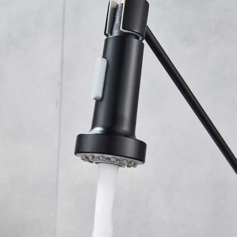 Black matte finish decorbites dual function kitchen sprayer head with gray nozzle for pull-down faucet replacement