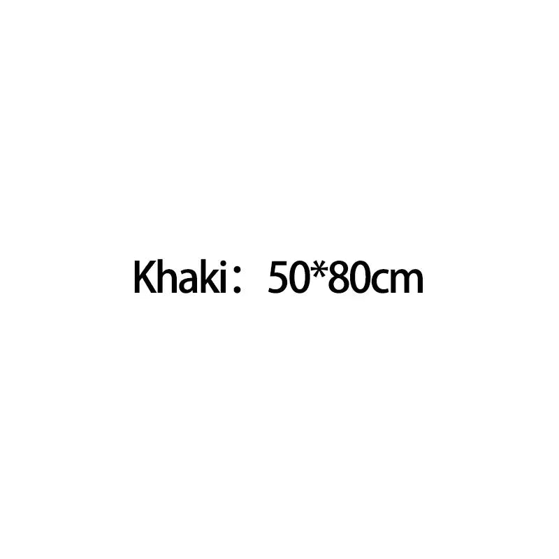Khaki fabric measuring 50 by 80 centimeters used in a chrome high pressure water saving shower head with filter
