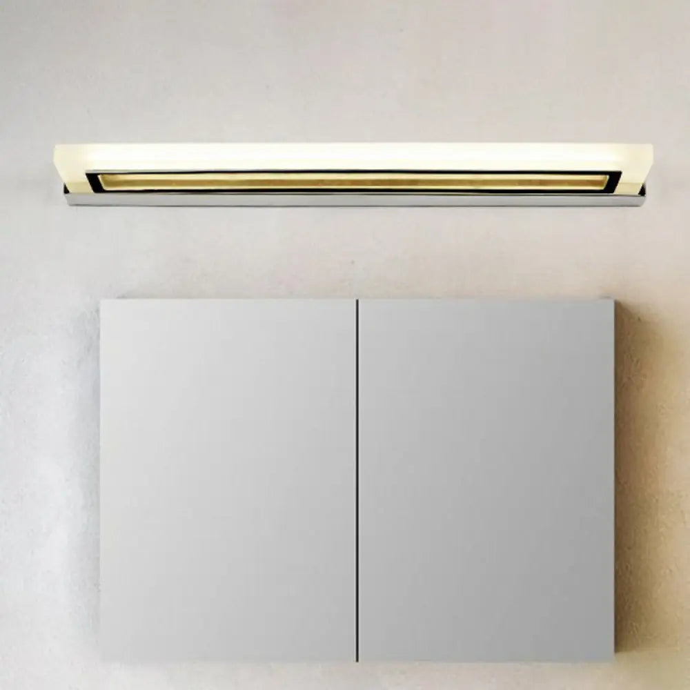DecorBites™ Chrome LED Bathroom Sconce Light with Modern Acrylic Design