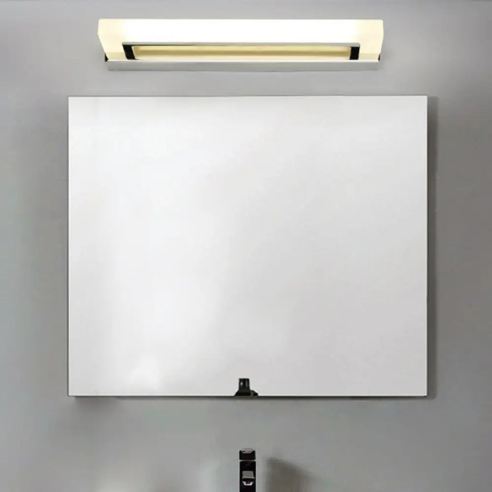 DecorBites™ Chrome LED Bathroom Sconce Light with Modern Acrylic Design