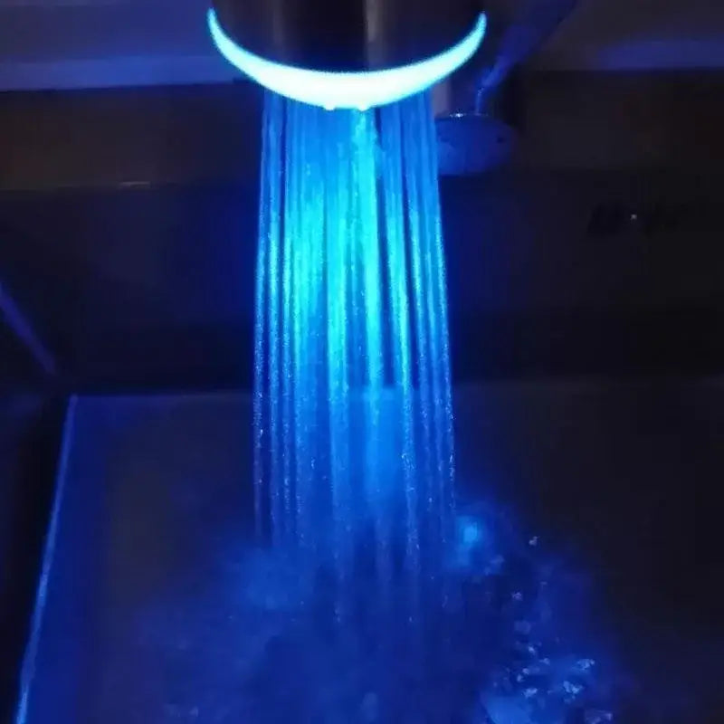 Chrome led water faucet aerator featuring blue led light with sleek modern design for kitchen decorbites led water use