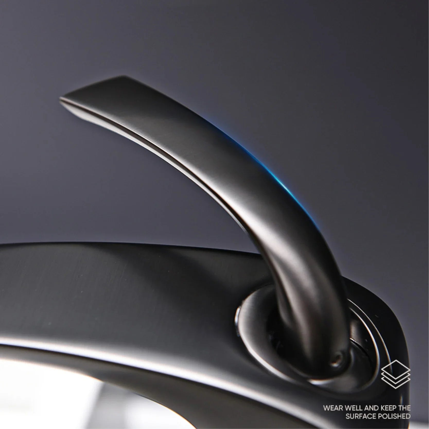 Black matte single hole deck mounted bathroom vanity faucet with chrome brass and cold water control features