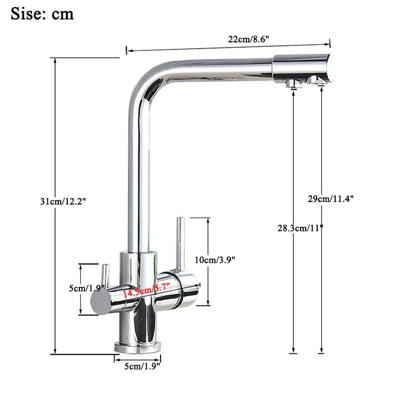 Chrome Pure Water Faucet with Filter