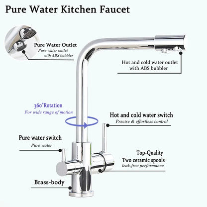 Chrome Pure Water Faucet with Filter