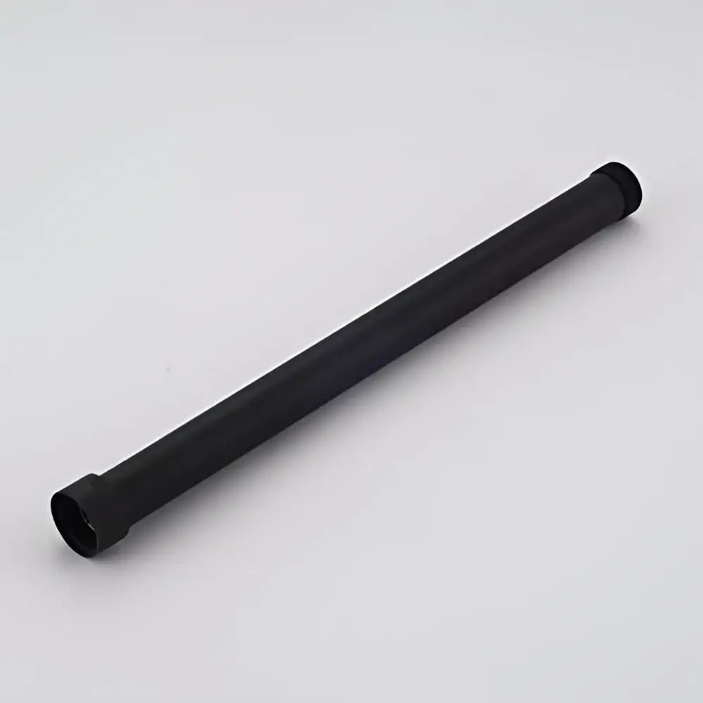 Black cylindrical brass faucet extension tube with threaded ends for chrome rectangular shower faucet extension use