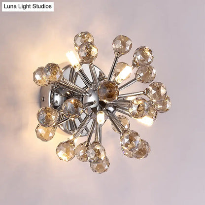 DecorBites™ Chrome Sputnik Flushmount Crystal Ball Ceiling Light