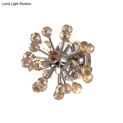 DecorBites™ Chrome Sputnik Flushmount Crystal Ball Ceiling Light