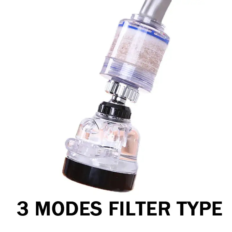 Clear plastic and black filter attachment with silver threaded connection for decorbites kitchen faucet aerator use