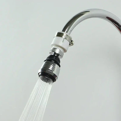 Chrome and white 360 swivel kitchen faucet aerator with chrome finish, white plastic collar, and black rubber seals for decorbites kitchen faucet
