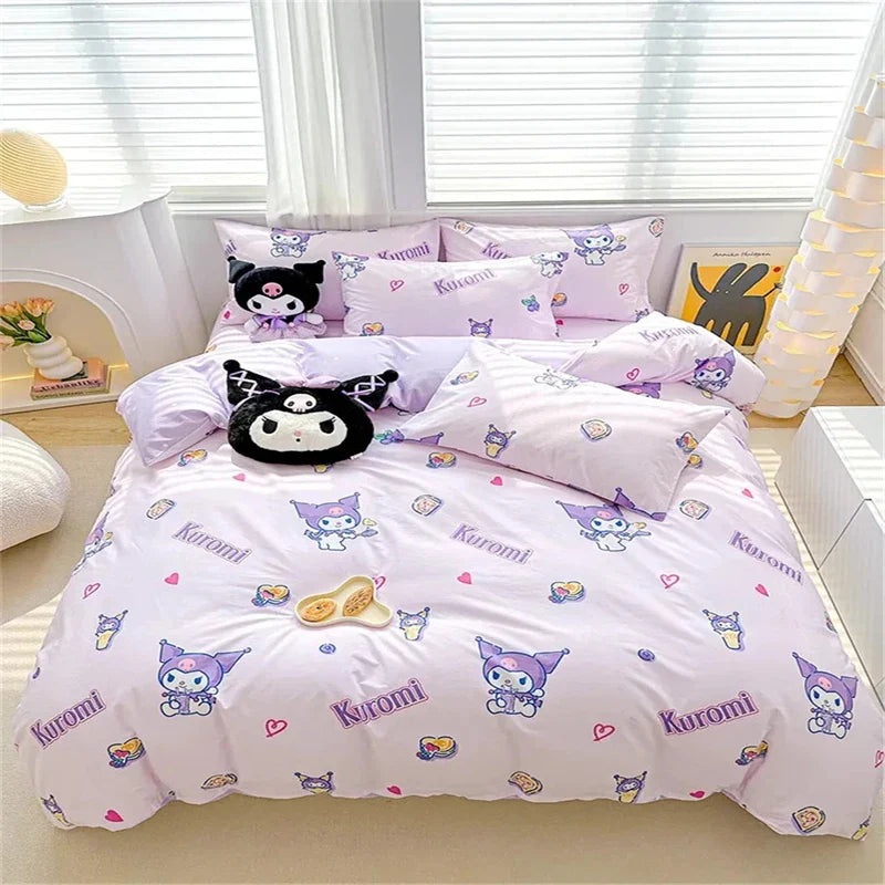 Cinnamoroll Cartoon Bedding Set - Cute Home Decor - black / 228x264cm 3PCS / CHINA