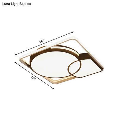 DecorBites™ Circle Flushmount LED Light with Acrylic Modern Frame – Warm or White