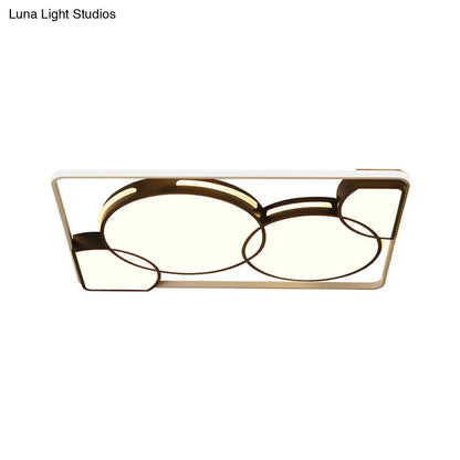 DecorBites™ Circle Flushmount LED Light with Acrylic Modern Frame – Warm or White