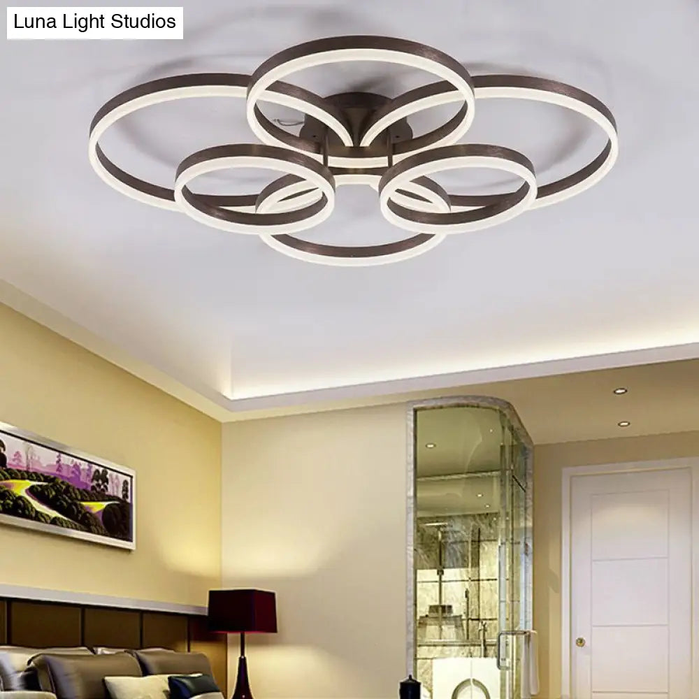 Lámpara de techo LED circular empotrada DecorBites™ para estudio con iluminación natural/cálida/blanca