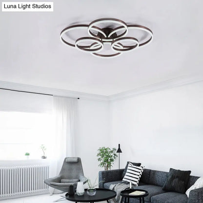 Lámpara de techo LED circular empotrada DecorBites™ para estudio con iluminación natural/cálida/blanca