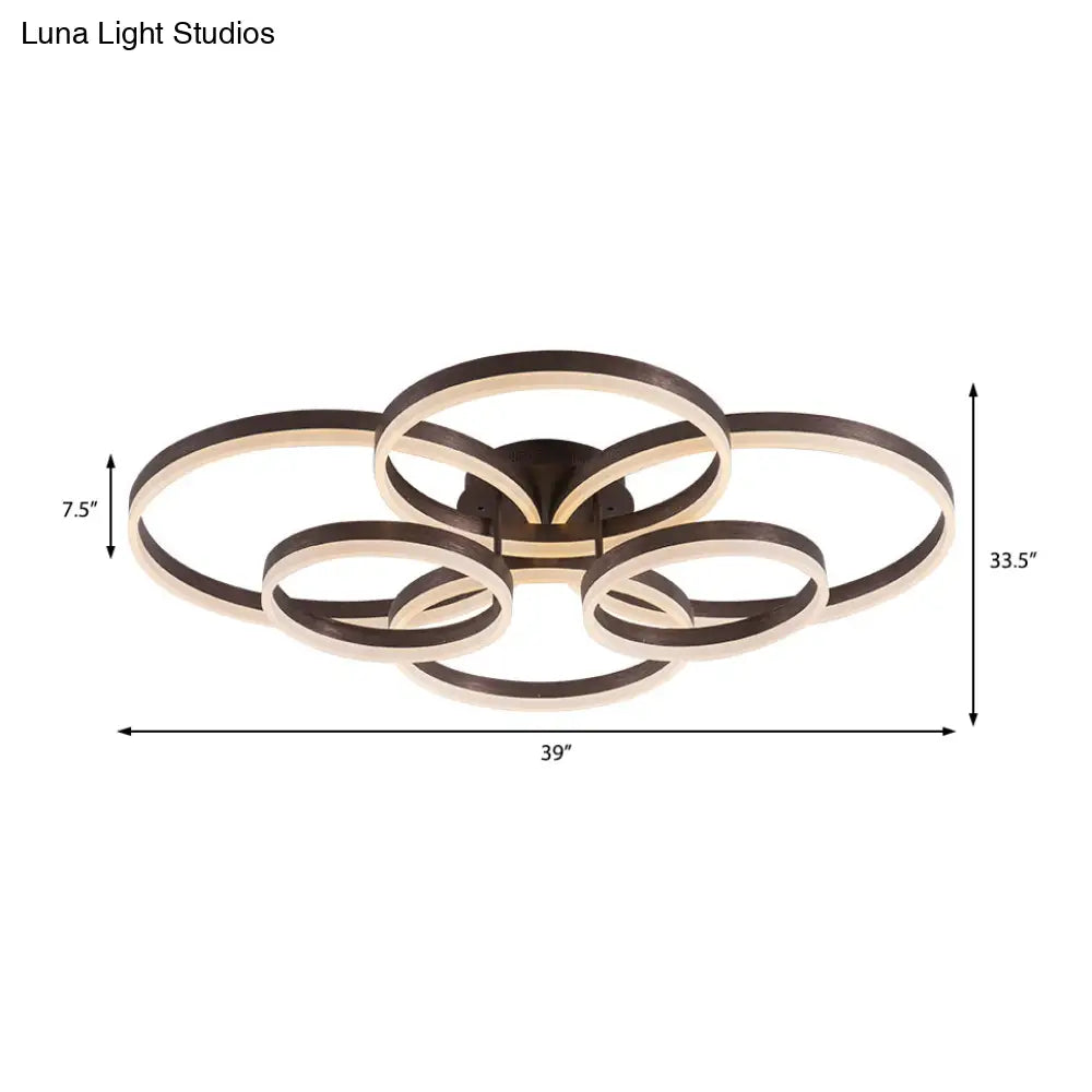 Lámpara de techo LED circular empotrada DecorBites™ para estudio con iluminación natural/cálida/blanca