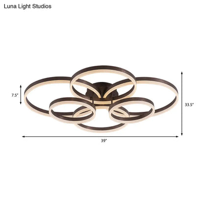 Lámpara de techo LED circular empotrada DecorBites™ para estudio con iluminación natural/cálida/blanca