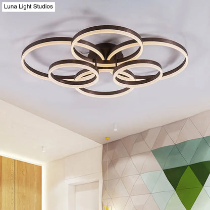 Lámpara de techo LED circular empotrada DecorBites™ para estudio con iluminación natural/cálida/blanca