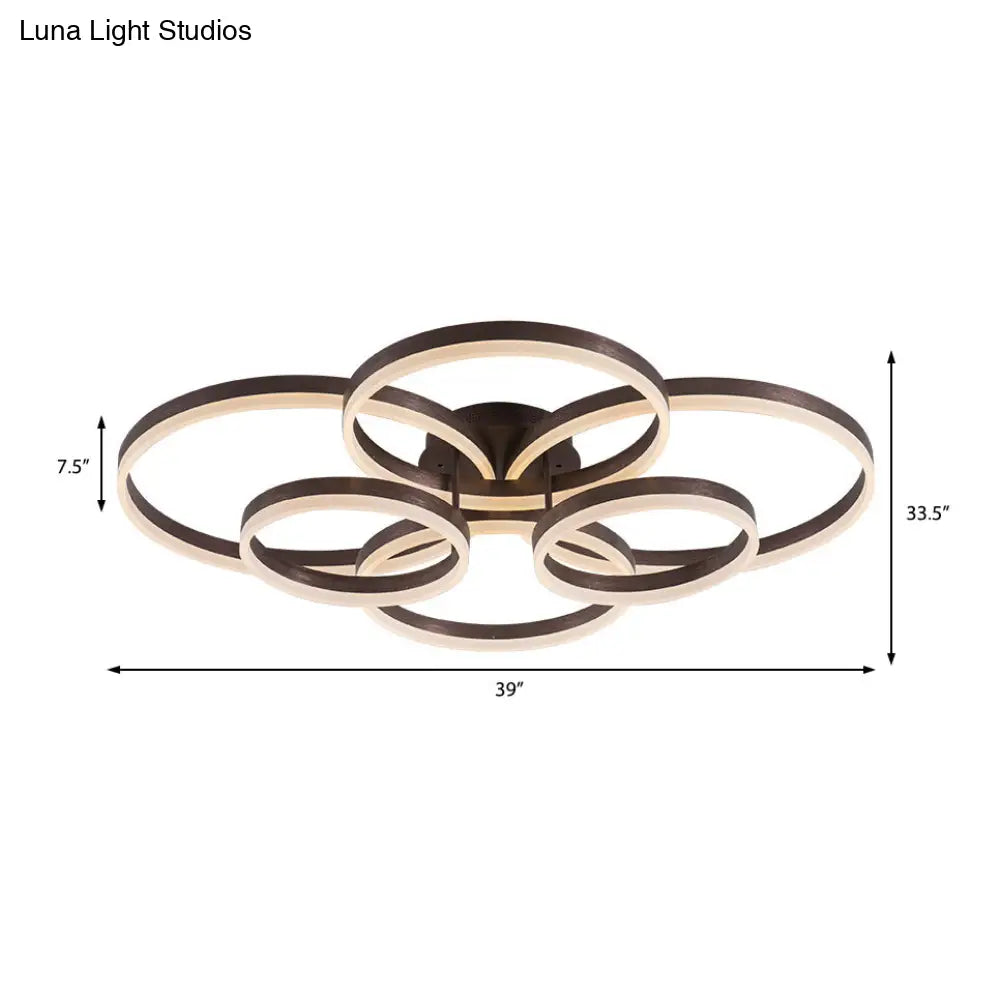 Lámpara de techo LED circular empotrada DecorBites™ para estudio con iluminación natural/cálida/blanca