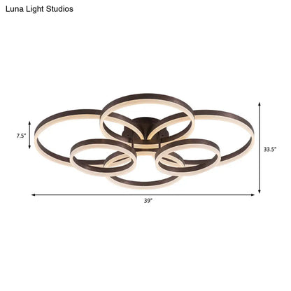 Lámpara de techo LED circular empotrada DecorBites™ para estudio con iluminación natural/cálida/blanca