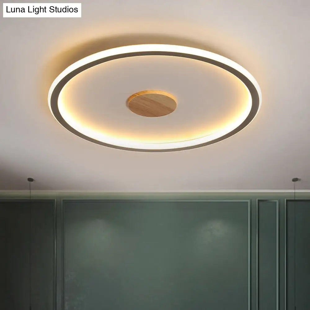 Lámpara de techo LED circular empotrada DecorBites™ en negro/gris con iluminación cálida/blanca - Diámetro de 16,5"/20,5"