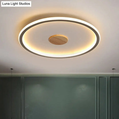 Lámpara de techo LED circular empotrada DecorBites™ en negro/gris con iluminación cálida/blanca - Diámetro de 16,5"/20,5"
