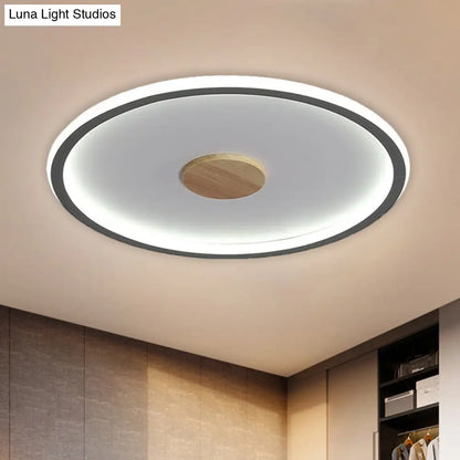 Lámpara de techo LED circular empotrada DecorBites™ en negro/gris con iluminación cálida/blanca - Diámetro de 16,5"/20,5"