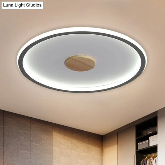 DecorBites™ DecorBites™ Circular LED Flushmount Ceiling Light in Black/Grey with Warm/White Lighting - 16.5"/20.5" Diameter