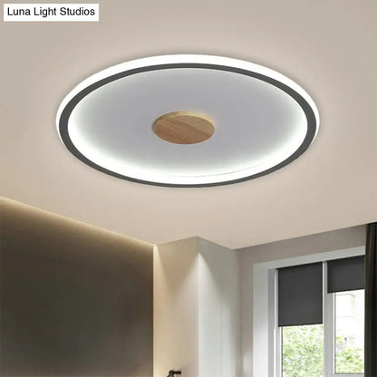 Lámpara de techo LED circular empotrada DecorBites™ en negro/gris con iluminación cálida/blanca - Diámetro de 16,5"/20,5"