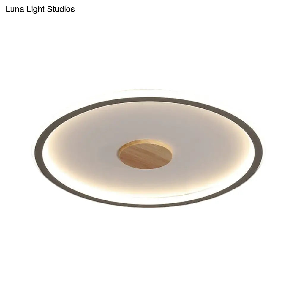 Lámpara de techo LED circular empotrada DecorBites™ en negro/gris con iluminación cálida/blanca - Diámetro de 16,5"/20,5"