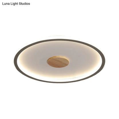 Lámpara de techo LED circular empotrada DecorBites™ en negro/gris con iluminación cálida/blanca - Diámetro de 16,5"/20,5"