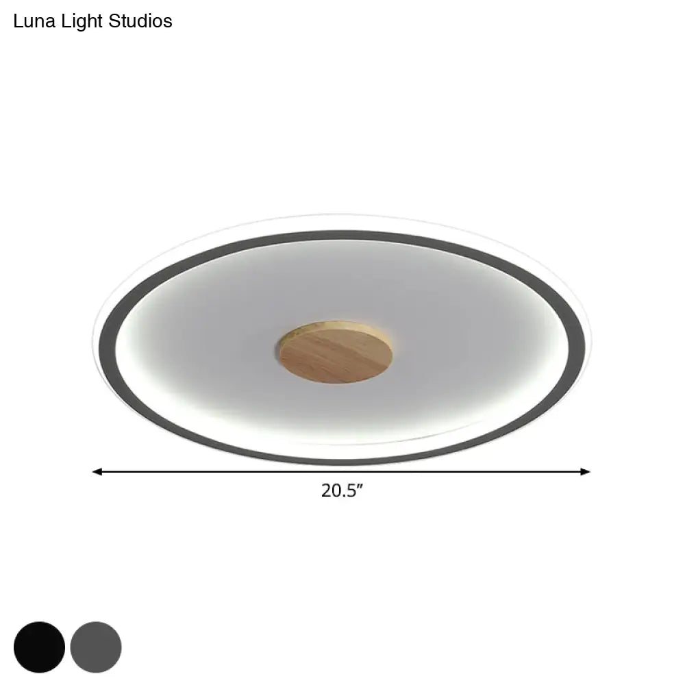 Lámpara de techo LED circular empotrada DecorBites™ en negro/gris con iluminación cálida/blanca - Diámetro de 16,5"/20,5"