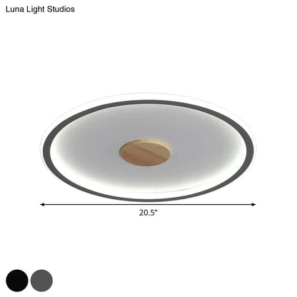 Lámpara de techo LED circular empotrada DecorBites™ en negro/gris con iluminación cálida/blanca - Diámetro de 16,5"/20,5"