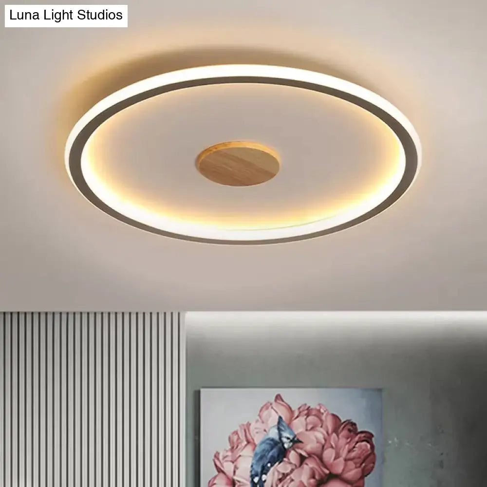 Lámpara de techo LED circular empotrada DecorBites™ en negro/gris con iluminación cálida/blanca - Diámetro de 16,5"/20,5"