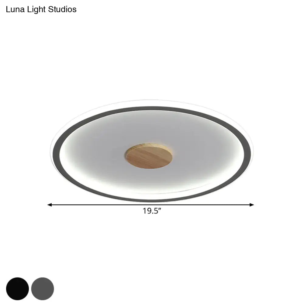 Lámpara de techo LED circular empotrada DecorBites™ en negro/gris con iluminación cálida/blanca - Diámetro de 16,5"/20,5"