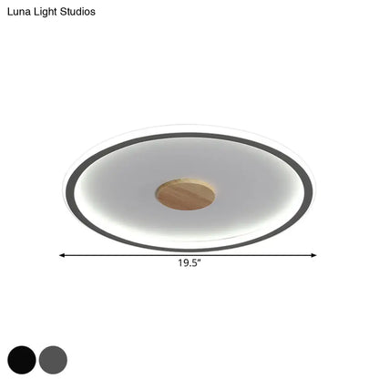 Lámpara de techo LED circular empotrada DecorBites™ en negro/gris con iluminación cálida/blanca - Diámetro de 16,5"/20,5"