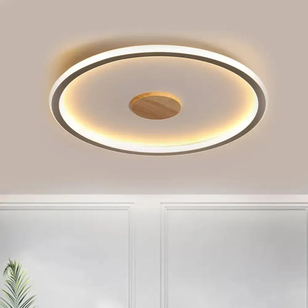 Lámpara de techo LED circular empotrada DecorBites™ en negro/gris con iluminación cálida/blanca - Diámetro de 16,5"/20,5"