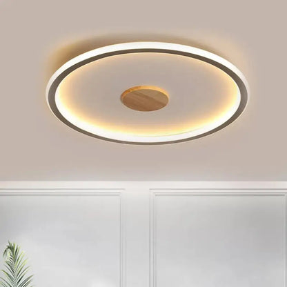 Lámpara de techo LED circular empotrada DecorBites™ en negro/gris con iluminación cálida/blanca - Diámetro de 16,5"/20,5"