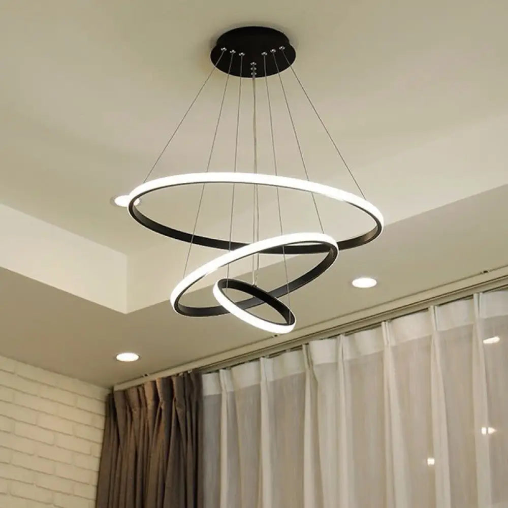 DecorBites™ Circular LED Minimalist Pendant Acrylic Chandelier for Dining Room