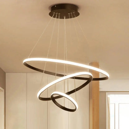 DecorBites™ Circular LED Minimalist Pendant Acrylic Chandelier for Dining Room