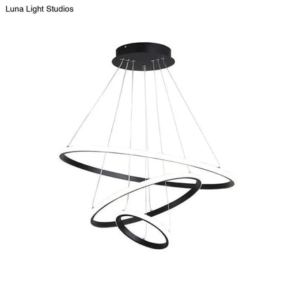 DecorBites™ Circular LED Minimalist Pendant Acrylic Chandelier for Dining Room